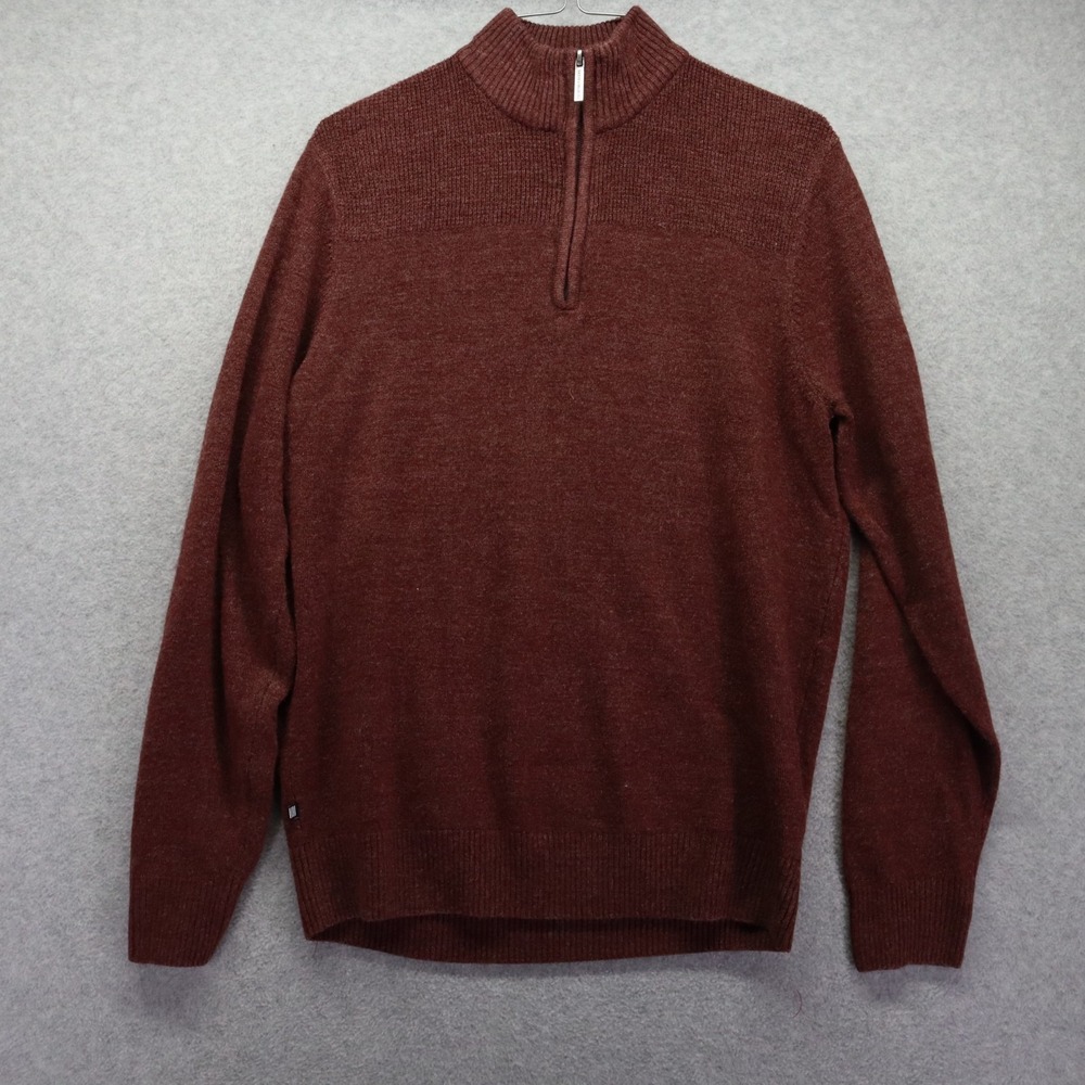 Geoffrey Beene Sweater Mens Small 1/4 Zip Pullover‎ Knit Mock Neck Long Sleeve